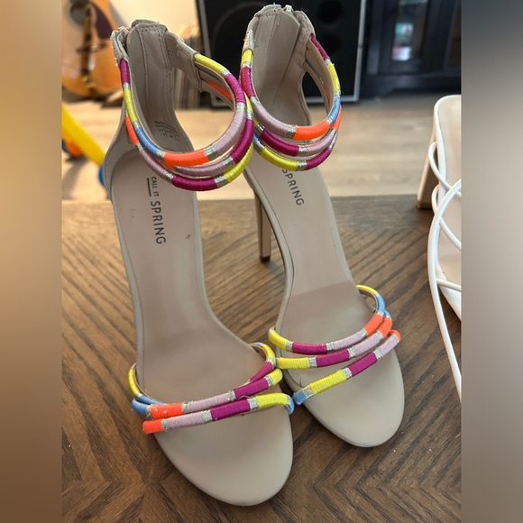 Call it spring colourful heels with grey bottom - Picture 1 of 1